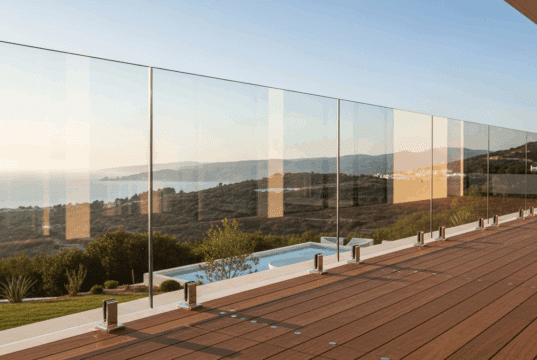 8 gardes corps en verre