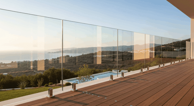 8 gardes corps en verre