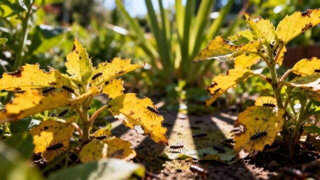 puces dans le jardin