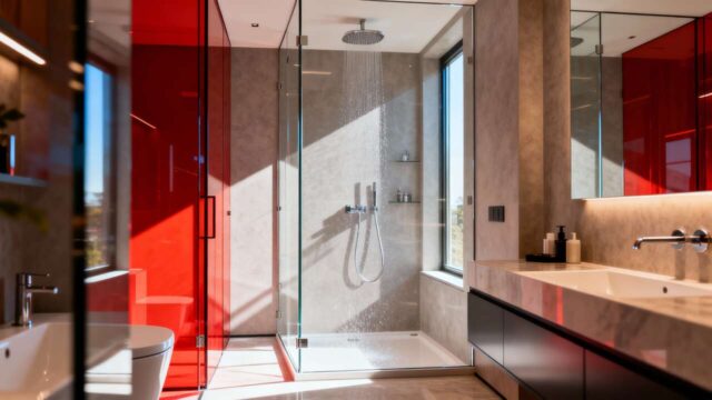 Douche italienne sans paroi