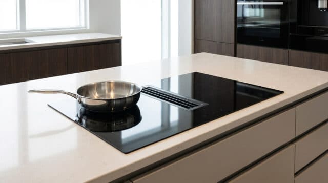 plaque de cuisson avec hotte intégrée