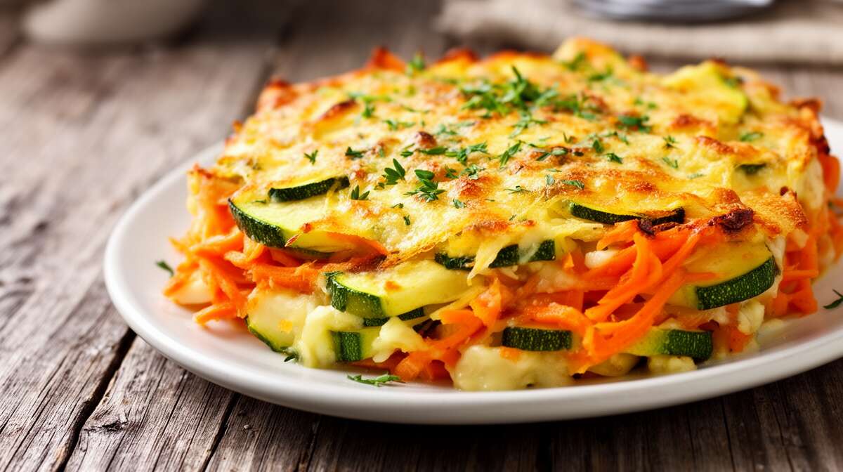 Gratin léger de courgettes et carottes