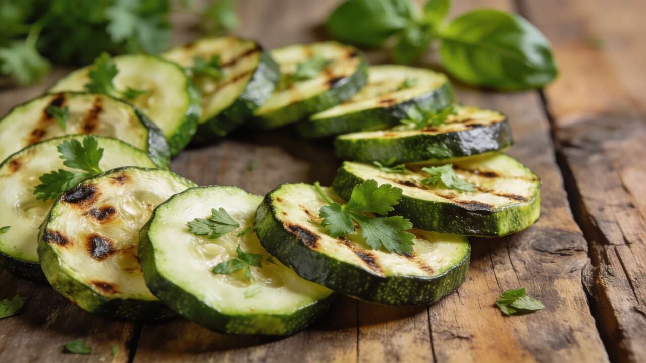 Recette de courgettes grillées aux herbes
