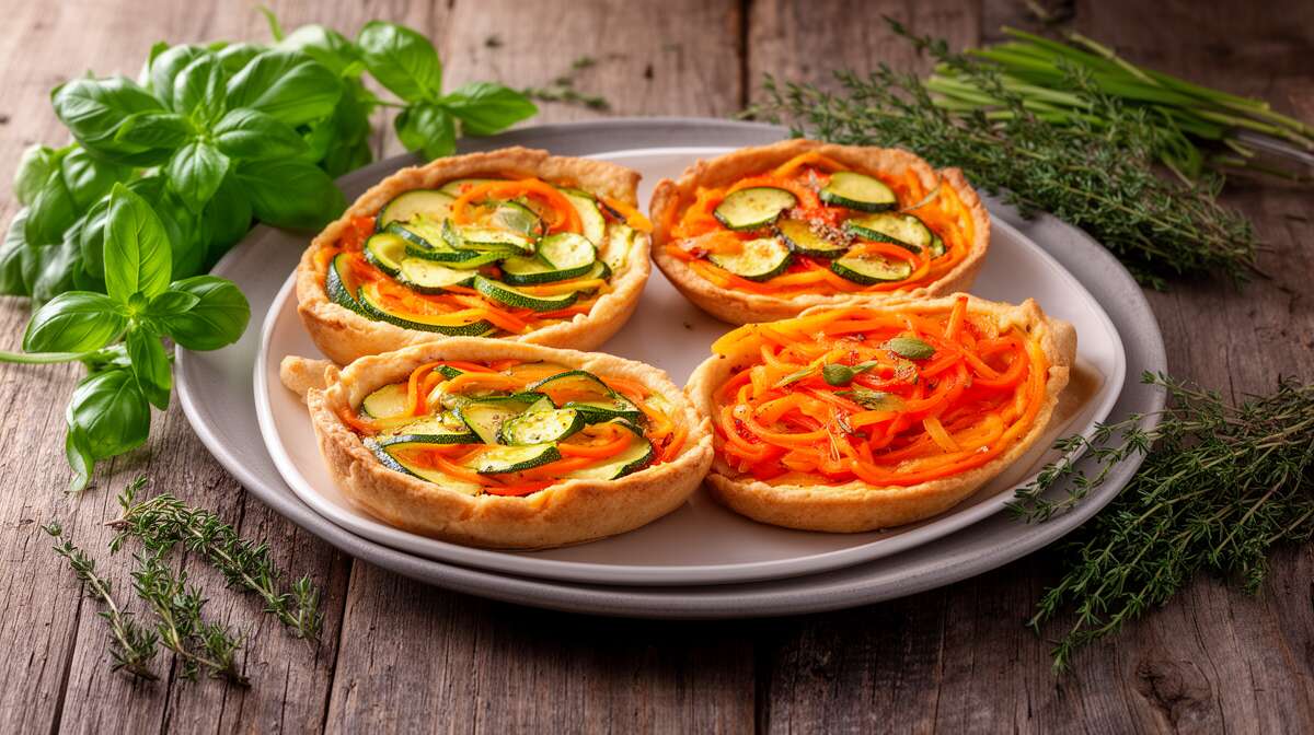 Tarte fine aux courgettes et carottes