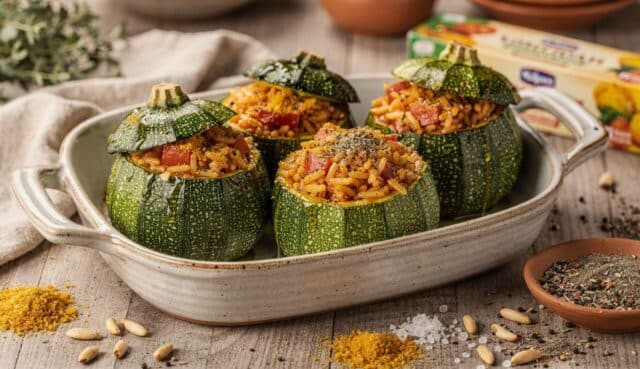 Délicieuses courgettes farcies au riz : recette facile et savoureuse