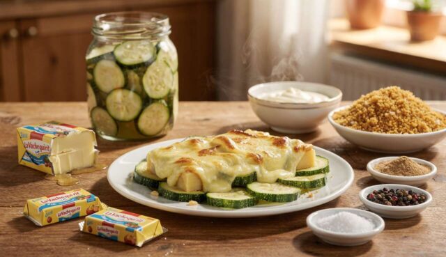 Comment préparer une délicieuse recette de courgette à la Vache qui rit ?